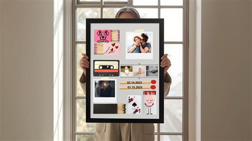 Custom Matchbook Art Poster | Romantic Collage, Anniversary Gift (digital Printable) - Etsy