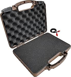 Cedar Mill Fine Firearms TSA Approved Handy Hard Gun Carry Case for Pistol, Revolver, and Handgun Airline Compliant Locking 9mm Travel Gun Carrying Case for Pistols