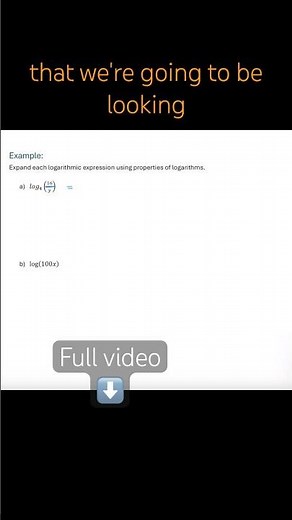 Expand and Simplify Logarithmic Expressions - Example 1