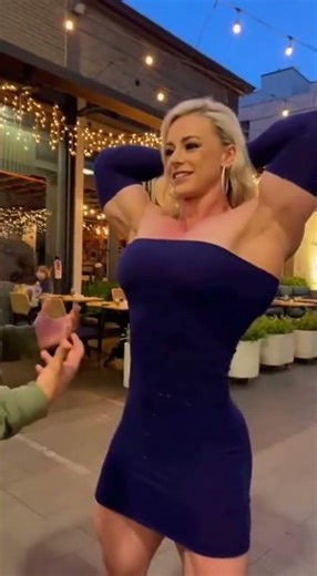 Female Bodybuilder Tight Dress #olympia #bicep #muscle #fbb #bodybuilding #bodybuilder