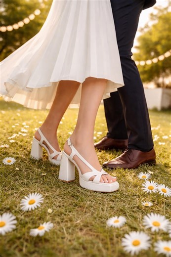 White Wedding Heels, Luxury White Open Toe Bridal Shoes, Tax-free for USA - Etsy