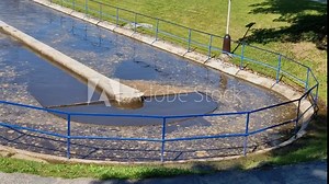 Biological purification takes place in a biological reactor.pollution from wastewater is removed using microorganisms called activated sludge. large-capacity tanks with aeration, nozzles, sprinkler