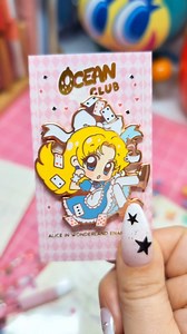 17K views · 802 reactions | My newest Alice In Wonderland enamel pin!! These are still available for pre-order all month in my shop♥️ I love how this one came out, I think I'm finally getting down how to make them look good ✨ #aliceinwonderland #enamelpin #kawaii | Ocean In Space | Facebook