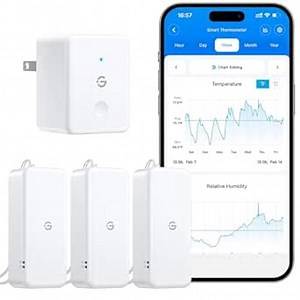 GoveeLife 262ft Bluetooth Hygrometer Thermometer H5110, Mini Humidity Temperature Sensor with App Notifications, 2-Year Free Data Storage Export, for Bedroom, Wine Cellar, Basements