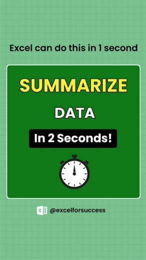 Komal Suryavanshi - Jadhav on Instagram: "How to summarizing data in Excel... 📌Save & Share with your Excel friends! [Excel, Excel tips, Excel tricks, Excel hacks, Excel tutorials, ms excel, Spreadsheets, Ms excel tips, ms excel tricks, ms excel formula, Excel formula, Learn excel] . . . . . #exceltricks #exceltips #excelhacks #msexcel #excelforbeginners"
