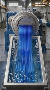 🔥 Transparent Blue Plastic Scrap to New Granules ♻️ | Satisfying Plastic Recycling Process