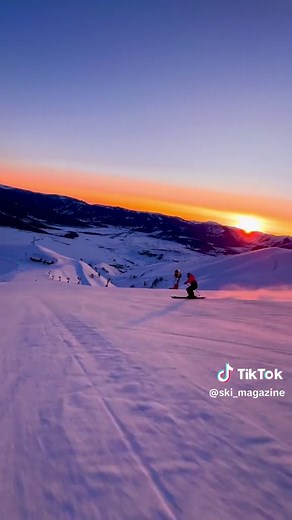 Satisfying Ski Clips at Sunset 🌄 | Skiing into the Clouds