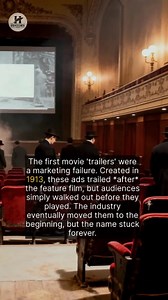 Movie trailers are called that because they literally used to trail behind the film. | The History Page
