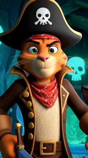 Pirate Cats Discover a Forbidden Treasure 🏴‍☠️ #piratecat #animation #cartoon