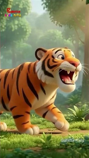 சிங்கார புலி பாடல் - Tiger Song | Tamil Nursery Rhymes for Kids | Galatta Kids | Animal | Shorts