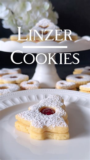 Ad | Delicious Linzer Cookies Recipe ❄️😍🤍 (in the Caption) #linzer #cookies #recipe