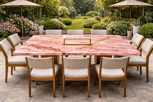 Luxury Pink Onyx Dining Table, Natural Onyx Stone Table, Handmade Statement Furniture, Modern Premium Dining Table - Etsy