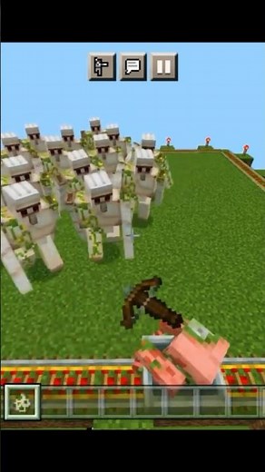 1 Piglin Vs 15 Iron Golem #minecraft #gaming #shorts