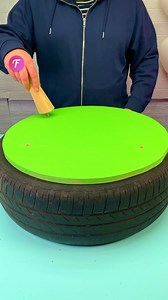 Upcycling Old Tire: Romantic Dinner Table DIY . . . For entertainment purposes only; filmed in public spaces. No affiliation with brands shown. Inspired by true events; some details may be altered for creativity. Activities shown are not meant to be replicated, performed, or imitated. Consult professionals for safety. | Fabiosa Life