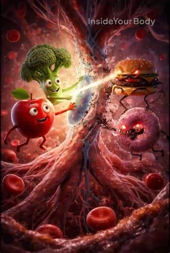 Good Food vs Bad Food Inside Your Body #foodeffects #unhealthyfood #healthyfood #healtheducation