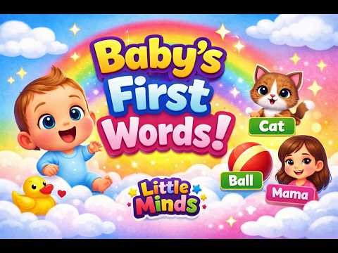 Baby Learning First Words | First Words for Toddlers | Little Minds