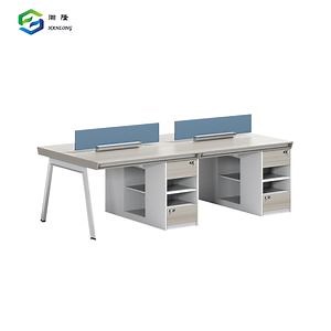 [Hot Item] Popular Design Work Wooden Table Furniture 4 Person Workstation Office Desk