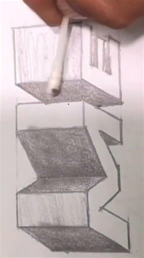 # Easy to draw 3 D : ME # 3 D for beginners # Drawing # Art # Pencil
