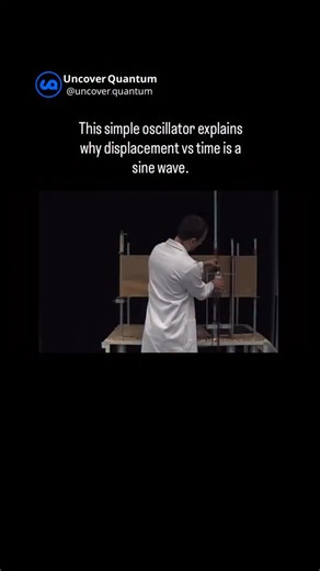 Quantum Computing & Tech ⚛️ on Instagram: "A sine wave isn’t drawn. It emerges. In simple harmonic motion, constant restoring force + uniform time creates a perfectly smooth sinusoidal pattern. What looks like abstract math is just geometry unfolding in motion. Once you see how SHM generates a sine wave, the equation stops being memorized—and starts making sense. This is why oscillations, waves, sound, light, and even quantum systems all speak the same mathematical language. Physics isn’t compli