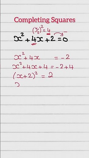 🚀Solving Quadratic Equations by Completing the Square