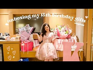 unboxing my 18th birthday gifts 🎀💗 vlogmas ✨🎄