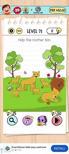 Help the mother lion. 🦁Brain test level 71