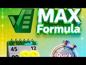 "Excel MAX Function Explained in 1 Minute! 😱 Find the Highest Value Instantly!"