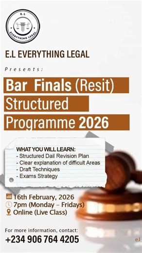 Nigerian Law School Resit 2026 | What to Do After Failing the Bar Exam