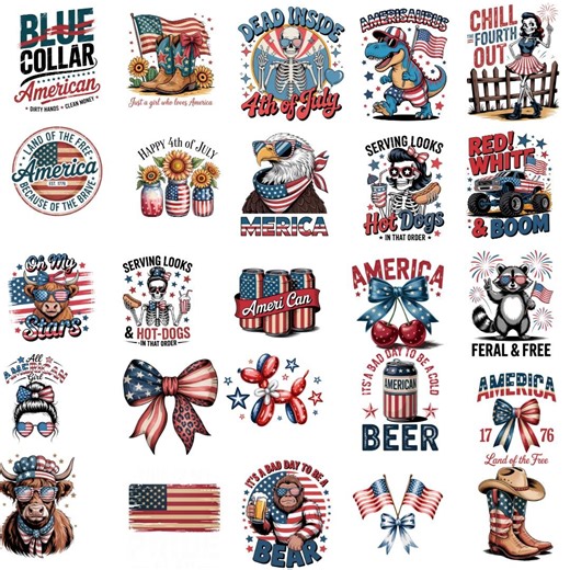 4th of July SVG Bundle | Patriotic USA Designs | Independence Day SVG Png - Etsy