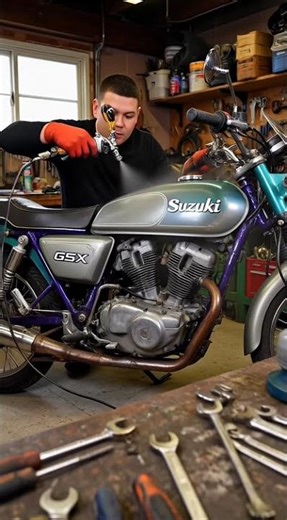Suzuki GSX Restoration Full Rebuild & Final Reveal #bikemakeover #bikerestoration #shorts #gsxr150