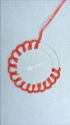 so elegant circle design hand made embroidery 🔥 #embroidery #shorts