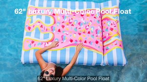 Packed Party 'Spot The Fun' Inflatable Lounger, Pool Float, 62 inch, Multi-Color. Female. Age 14 years .