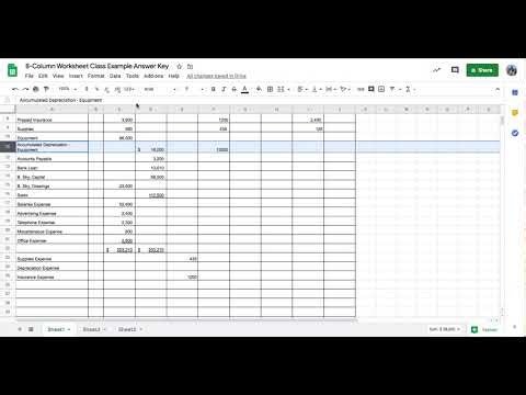 8 Column Worksheet Tutorial