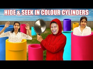 EXTREME HIDE AND SEEK IN COLOUR CYLINDERS CHALLENGE 🤩 PART 2 | PULLOTHI