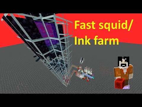 Fast&easy black ink/squid farm (in perimeter), 25k/h, Minecraft Java 1.19-1.21 (Hemisphere SMP)