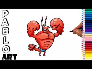 How to draw Larry the Lobster from Spongebob | Learn to Draw step by step