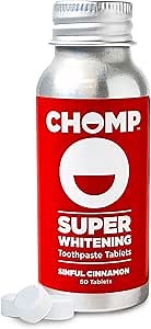 Chomp Toothpaste Tablets Cinnamon, Whitening 60 Count