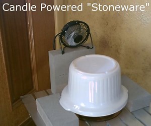 Candle Powered (Stoneware) Air Heater! -w/fan! - DIY Ceramic Space Heater! - 293F