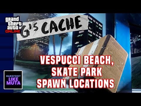 GTA Online G's Cache - Vespucci Beach, Skate Park all 5 spawn locations