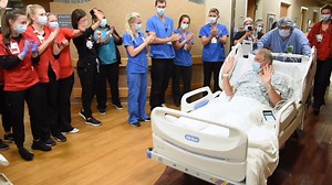 11K views · 316 reactions | Doug Bullard has been waiting at Methodist Hospital for more than four months to get a heart and kidney transplant. Last week he finally got the call! As he headed toward the operating room, the team that took care of him most of his days gave him a sendoff to remember. IU Health Transplant For more on Doug's journey to transplant, click here: https://www.facebook.com/IUHealth/videos/2442121729255420 | IU Health | Facebook