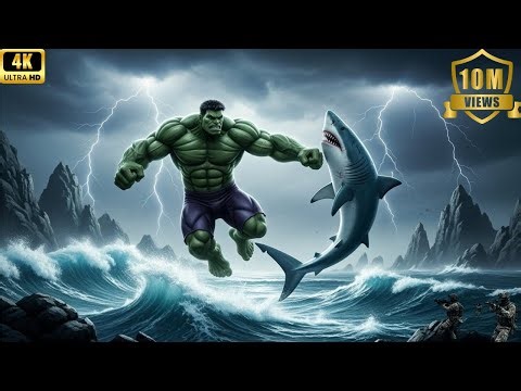 Giant Sharks vs American Army & Hulk – This Battle Was INSANE