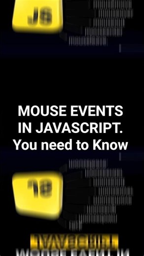 Mouse Events in JAVASCRIPT