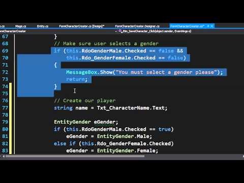 Create a Visual C# RPG Windows Form Project: OOP Part 6 Alpha Release