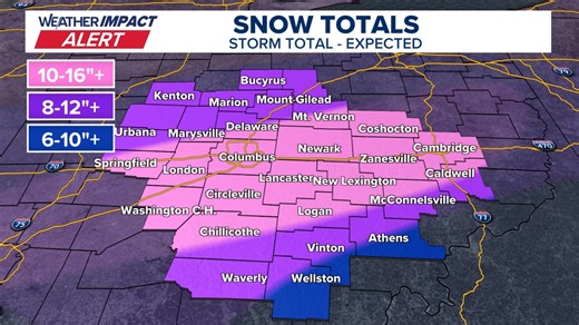 Ohio winter storm coverage | Weather updates, latest road conditions, snow emergency levels, snowfall totals