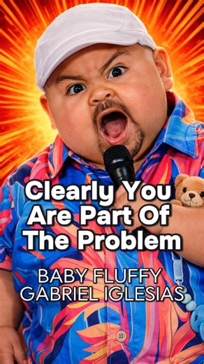 AI Baby Talks on Instagram: "Baby Fluffy Gabriel Iglesias Clearly You Are Part Of The Problem Baby Fluffy Gabriel Iglesias turns a simple act of kindness into a viral comedy explosion. What starts as giving food to people in need instantly spirals into a politically correct language debate that no one saw coming. This AI baby stand up comedy moment perfectly captures modern culture clashes, misunderstood words, and Fluffy’s signature timing delivered through an adorable baby persona. If you love