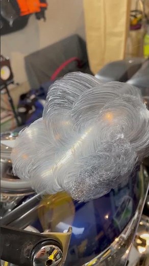 How To Remove a Motorcycle Windshield Scratch #short