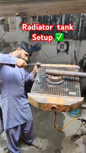 How to repair radiator tank #radiator #engine #machanical #tools #workshop