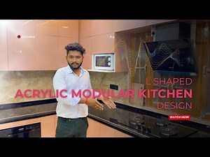 Discover Modern L-Shaped Modular Kitchen Designs | Stunning Acrylic Cabinets for a Home Upgrade