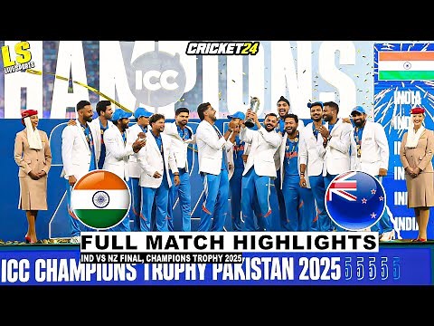 India vs New Zealand ICC Champions Trophy 2025 Final Match Highlights | IND Vs NZ Highlights