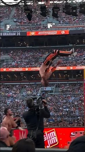 Logan Paul Impressive Springboard Moonsault on LA Knight: WWE Summerslam - August 3, 2024